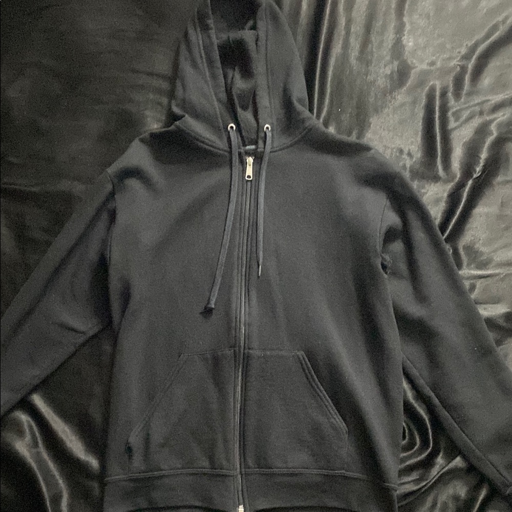 Fruit of the Loom Black Zip Up Sweater